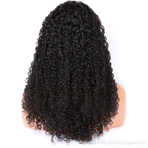 Wholesale cheap virgin human 13*4 HD lace front curly wig indian raw cuticle aligned hair hair extension Indian hair